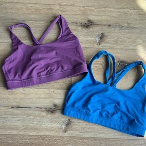 Lululemon Energy Sports Bra Size 6 bundle Purple and Blue